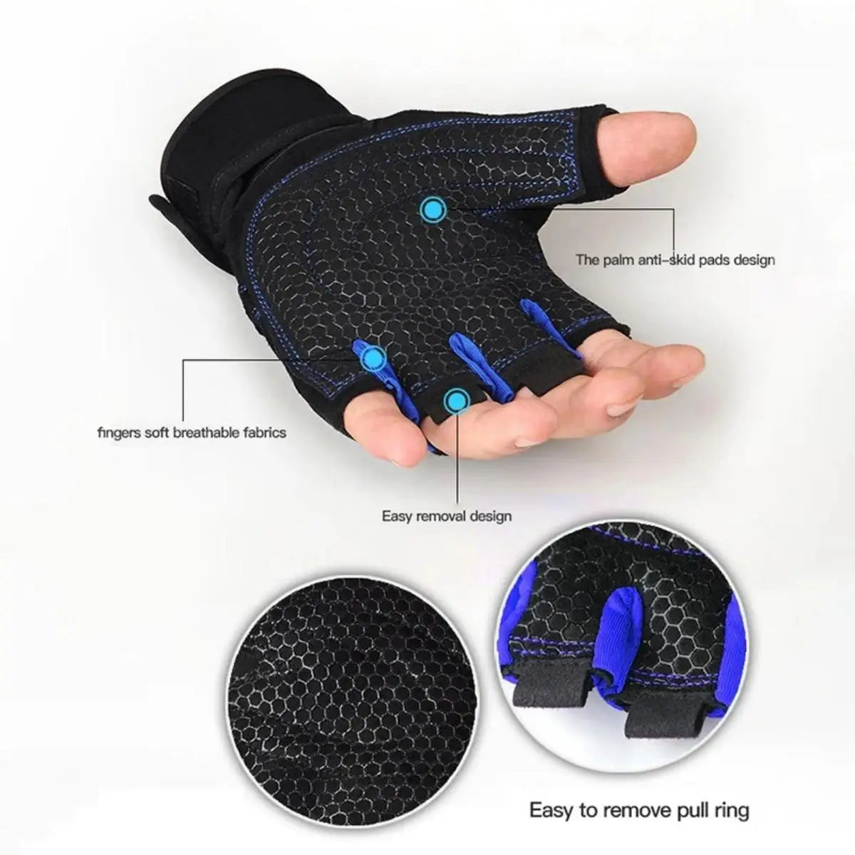 Guantes de Gimnasio Pro Grip